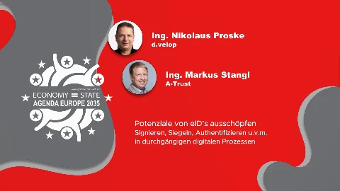 Ing. Nikolaus Proske (d.velop), Ing. Markus Stangl (A-Trust) Ing. Nikolaus Proske (d.velop), Ing. Markus Stangl (A-Trust)