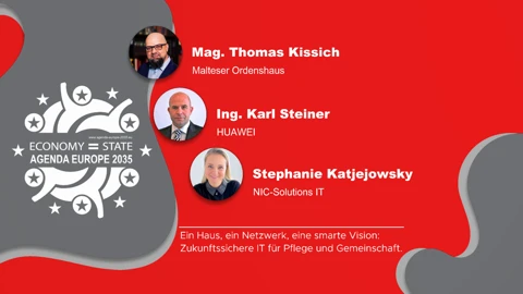 Mag. Thomas Kissich (Malteser Ordenshaus) , Ing. Karl Steiner (HUAWEI), Stephanie Katjejowsky (NIC-Solutions IT)