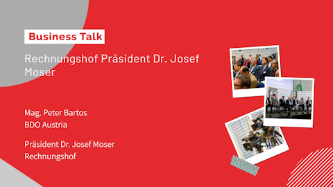 Business-Talk „Zur Person“: Rechnungshof Präsident Dr. Josef Moser Business-Talk „Zur Person“: Rechnungshof Präsident Dr. Josef Moser